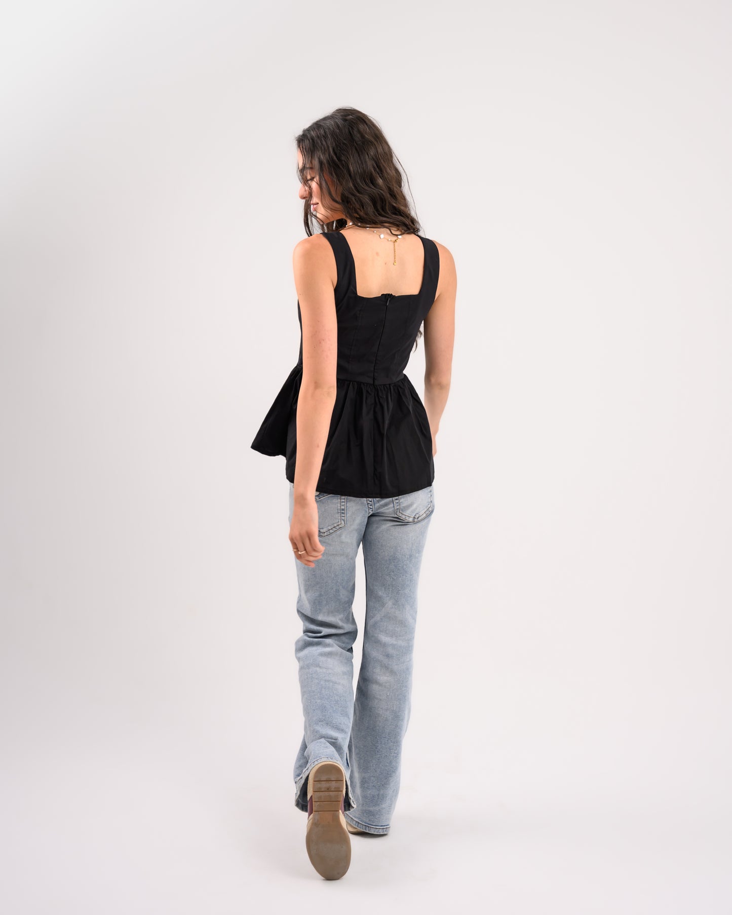 Black Peplum Top