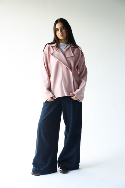 Baby pink jacket with one capsule