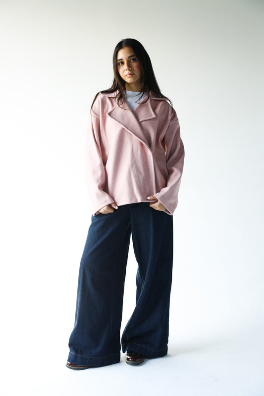 Baby pink jacket with one capsule