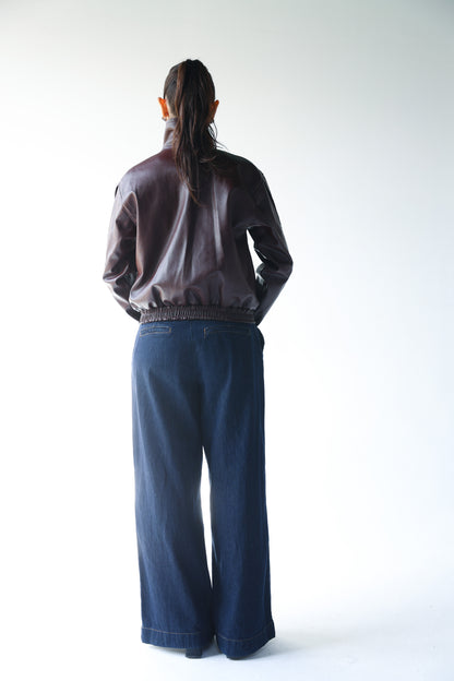 Burgundy leather jacket