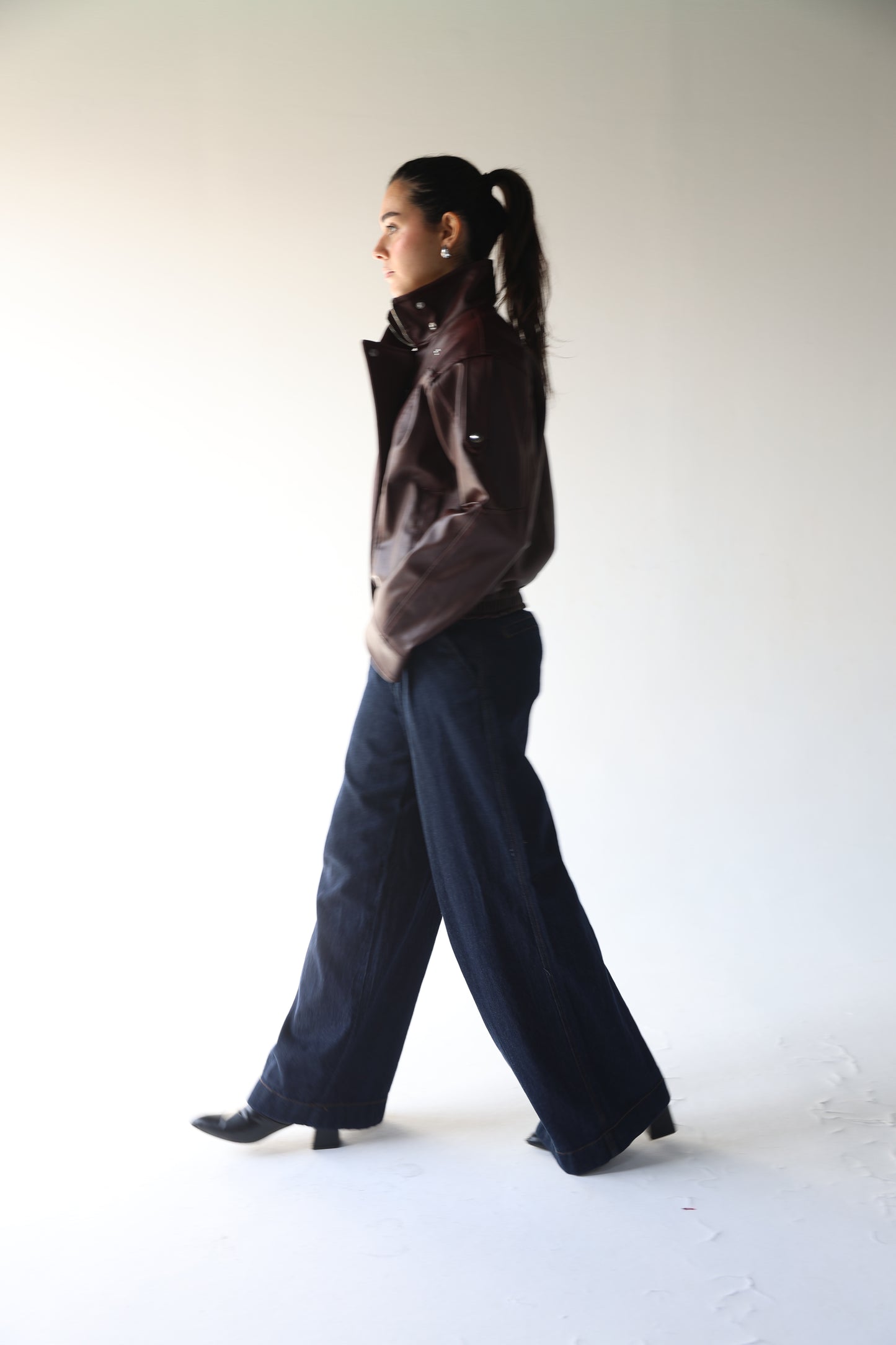 Aminet- Burgundy leather jacket