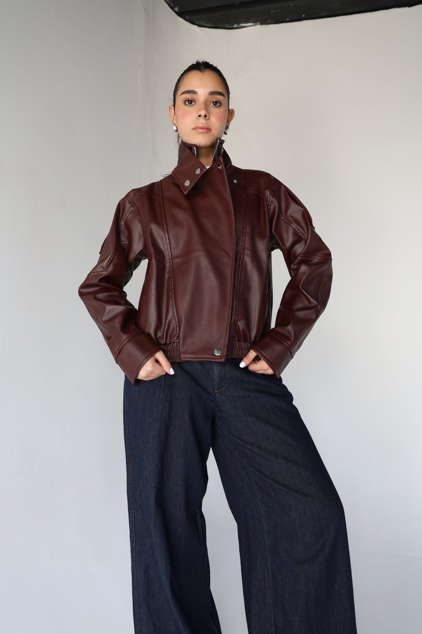 Aminet- Burgundy leather jacket