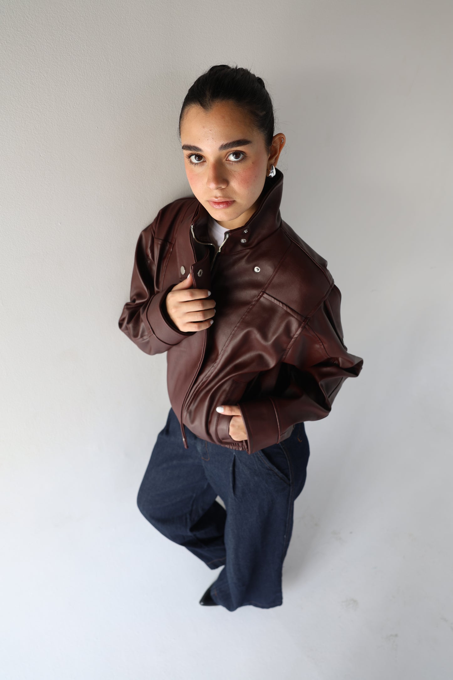 Aminet- Burgundy leather jacket