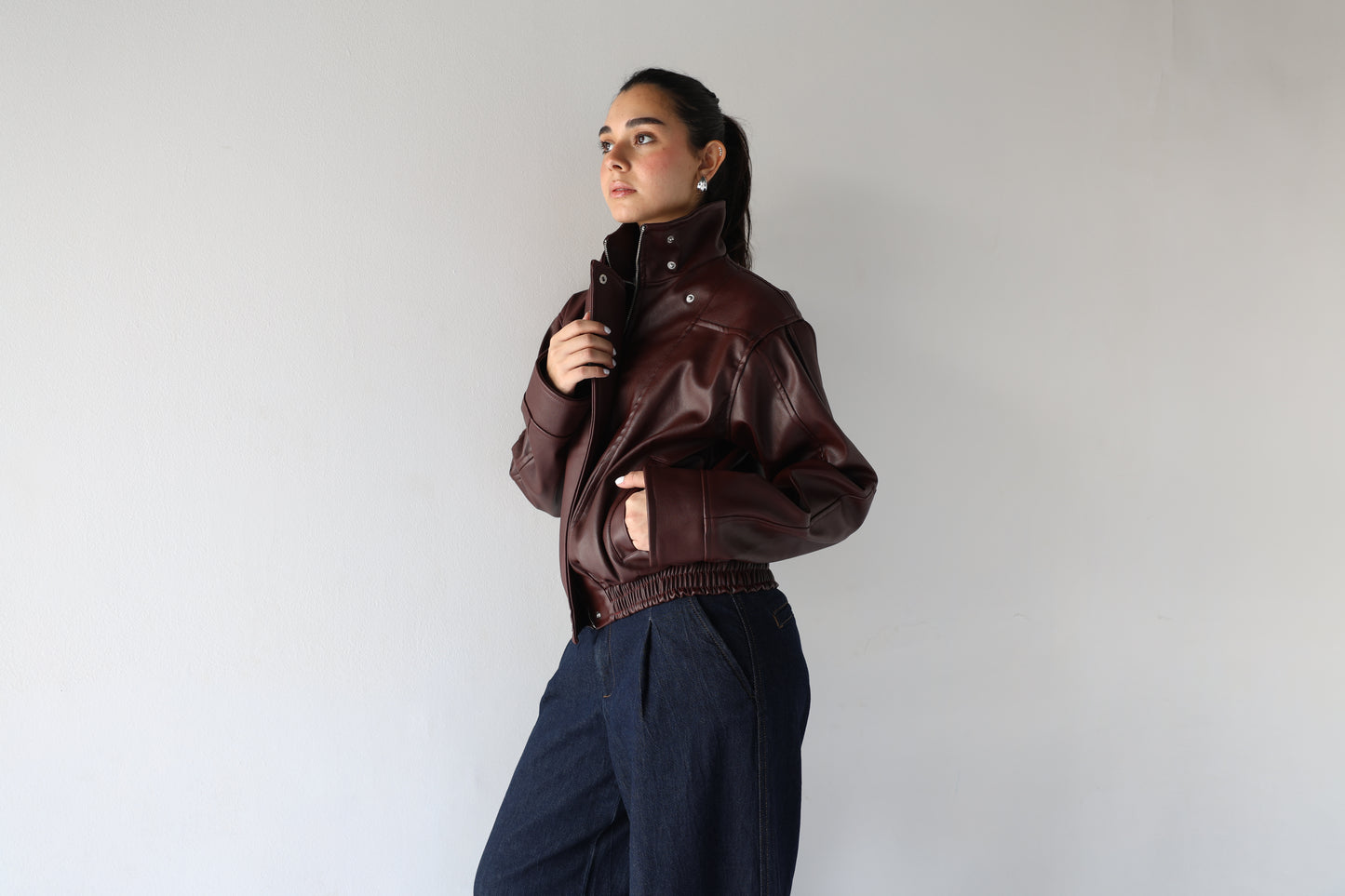 Aminet- Burgundy leather jacket