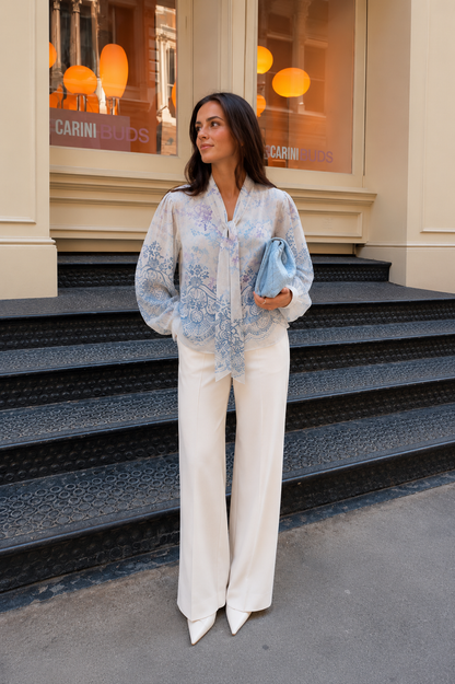 Floral Burnout Blouse