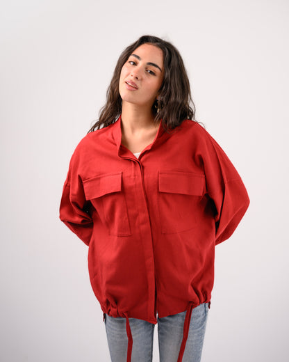 Red Linen Shirt