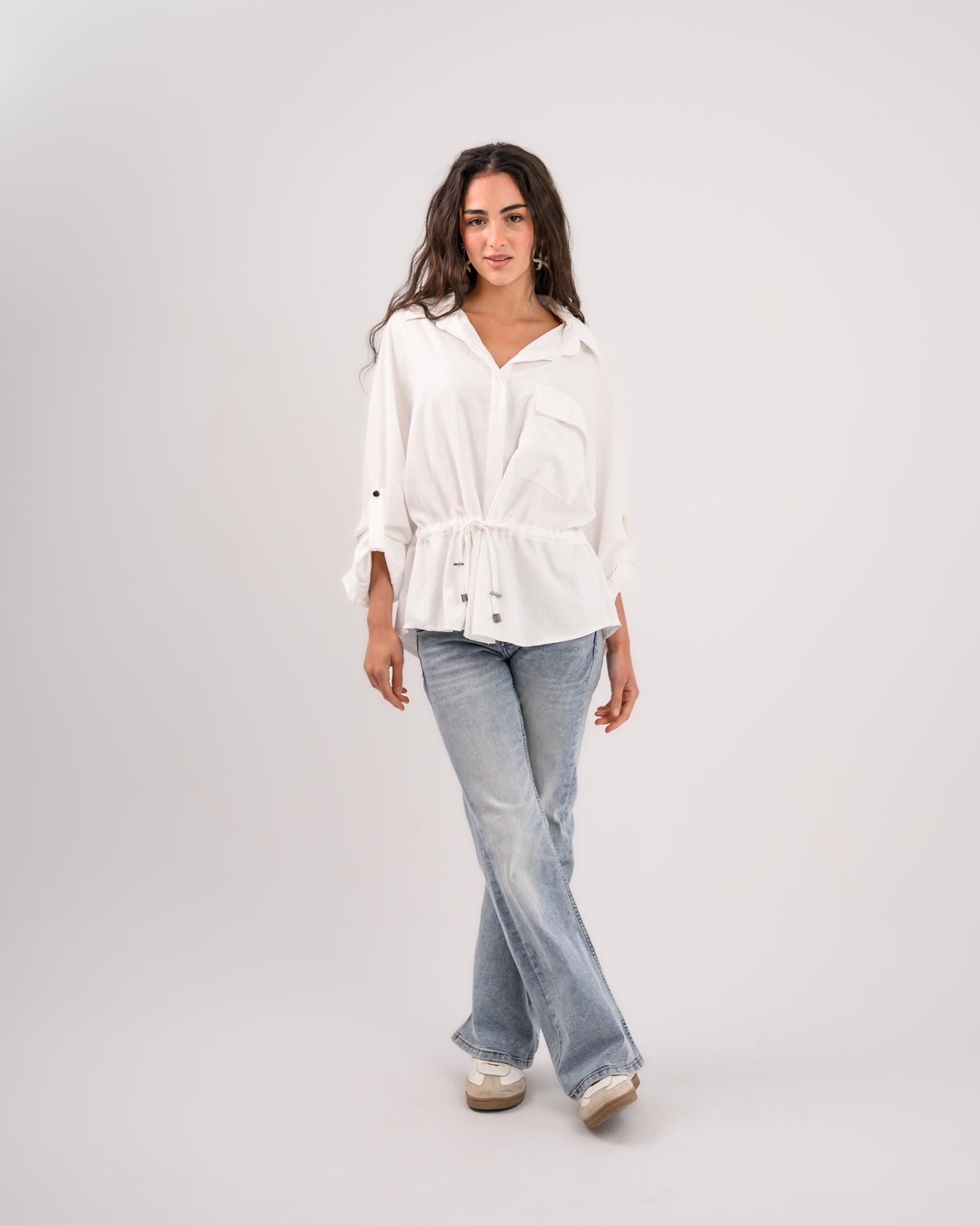 White Shirt with Ribbon