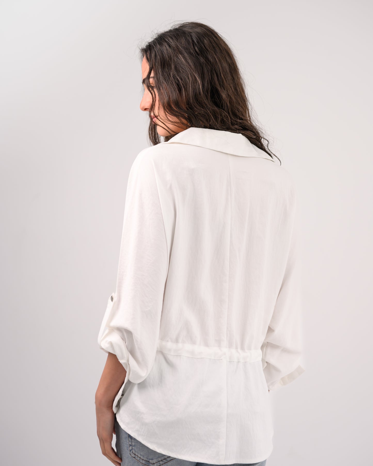 White Shirt with Ribbon