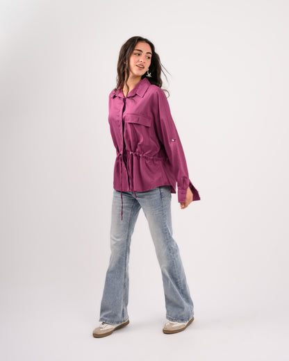 Purple Shirt with Ribbon
