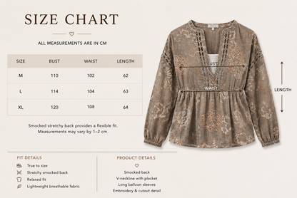Embroidery Bohemian Blouse